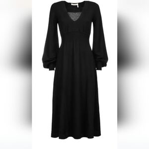 Chloe Black Long Sleeve Wool Dress Size Small